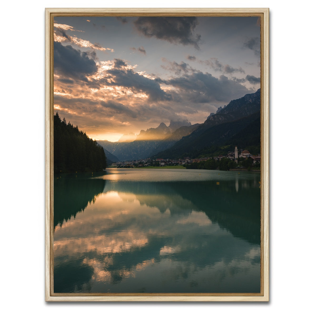 AUTO-MOCKUP WHITE | Lake Auronzo | 1 Piece | Natural Framed Canvas | group=3x4