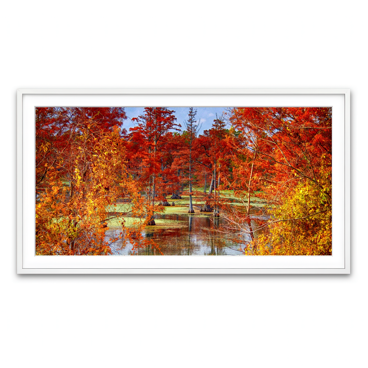 Framed Print 2x1 White