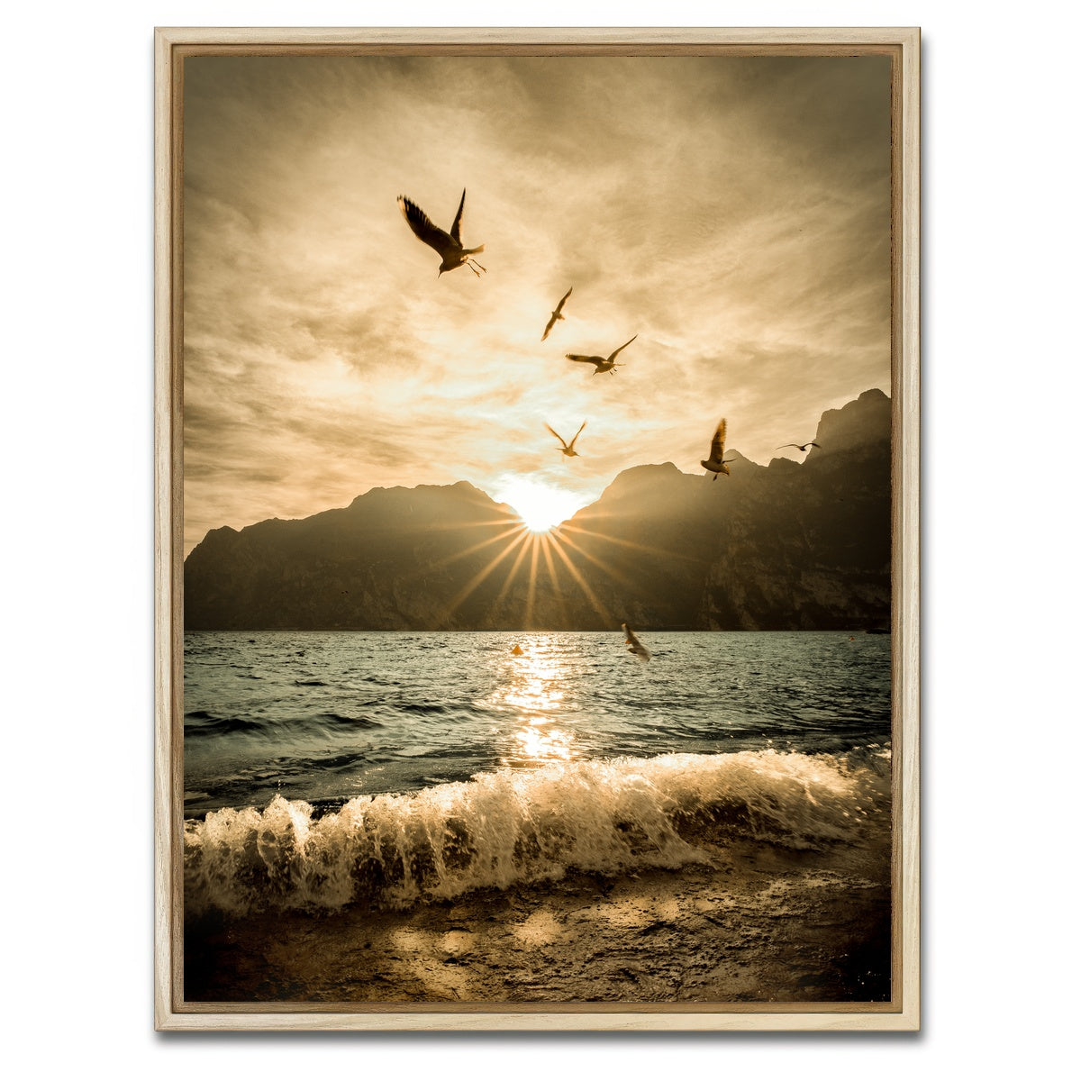 AUTO-MOCKUP WHITE | Lake Garda | 1 Piece | Natural Framed Canvas | group=3x4