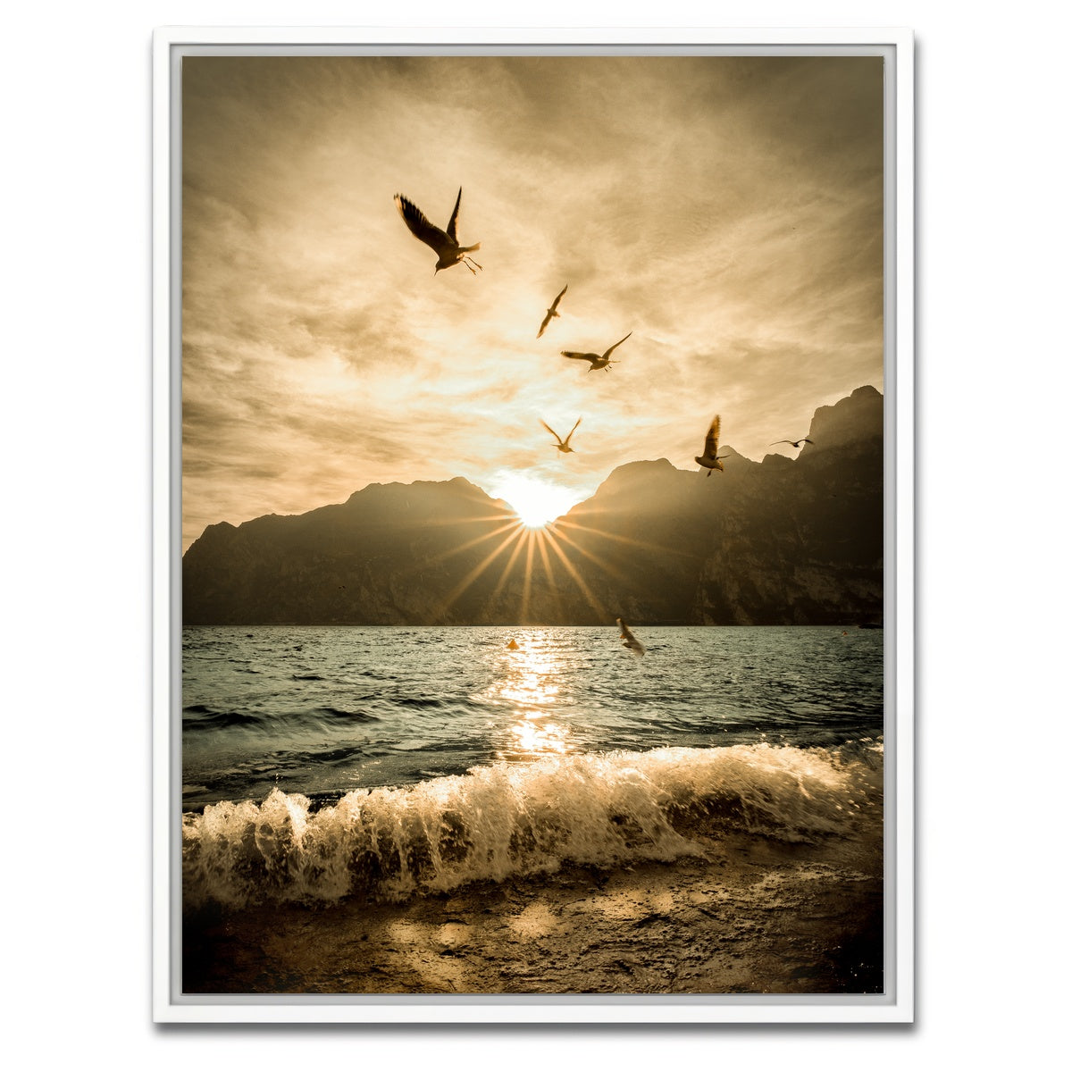 AUTO-MOCKUP WHITE | Lake Garda | 1 Piece | White Framed Canvas | group=3x4