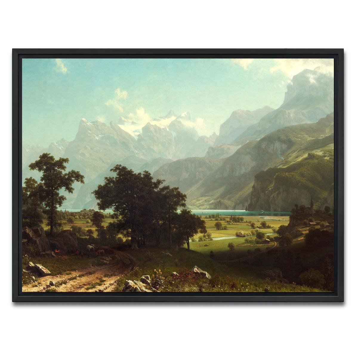 AUTO-MOCKUP WHITE | Lake Lucerne | 1 Piece | Black Framed Canvas | group=4x3