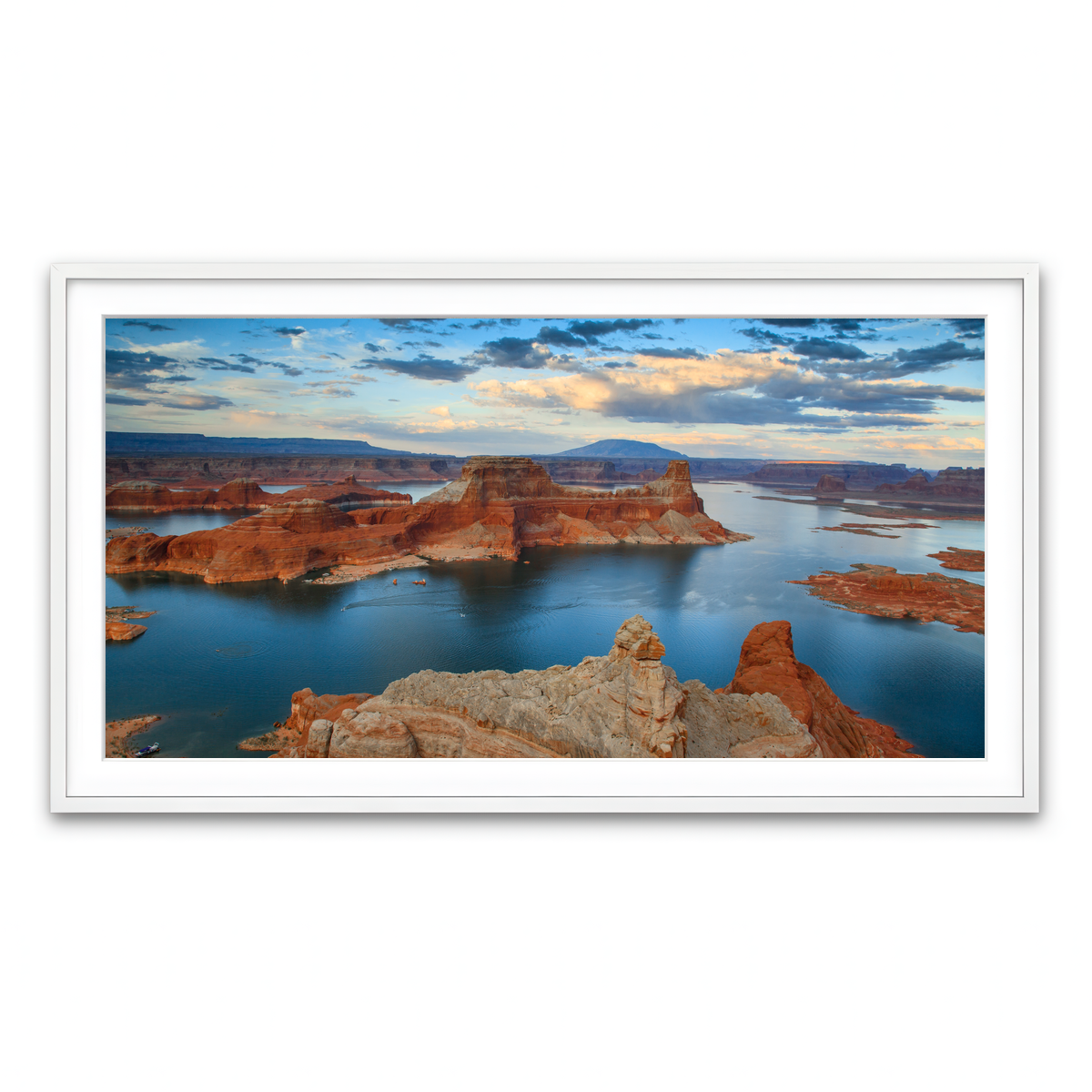 Framed Print 2x1 White