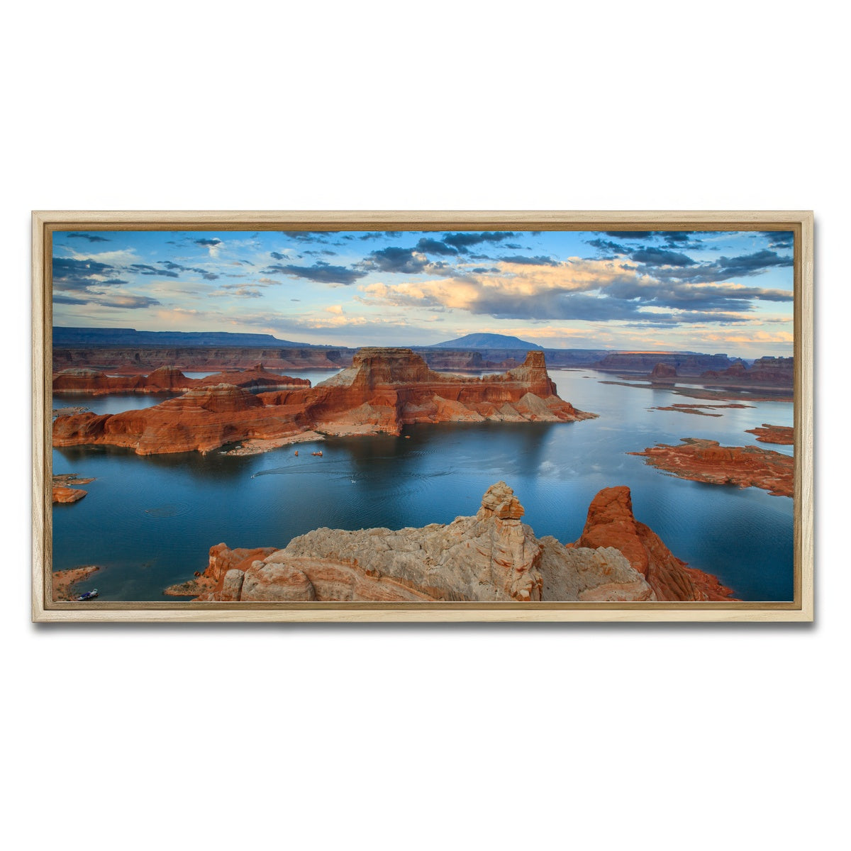 AUTO-MOCKUP WHITE | Lake Powell from Alstrom Point | 1 Piece | Natural Framed Canvas | group=2x1