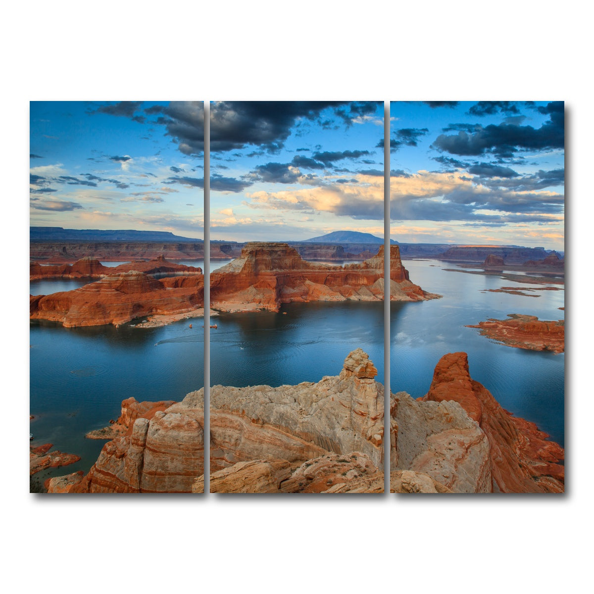 AUTO-MOCKUP WHITE | Lake Powell from Alstrom Point | 3 Piece | Gallery Wrap Canvas | group=8x18