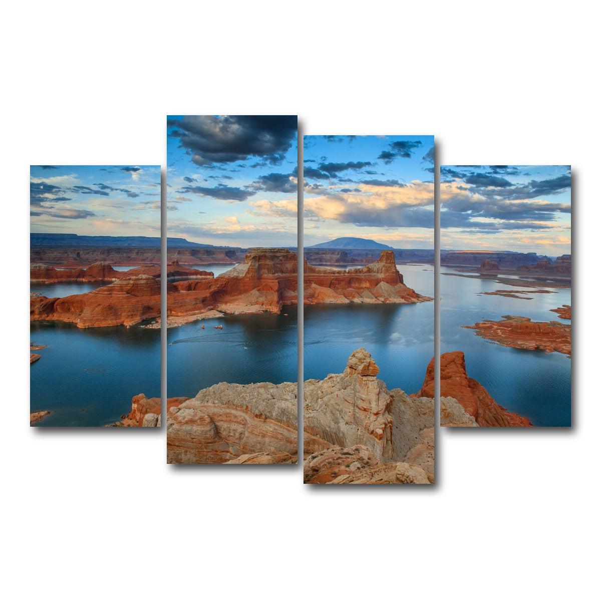 AUTO-MOCKUP WHITE | Lake Powell from Alstrom Point | 4 Piece | Gallery Wrap Canvas | group=4_short