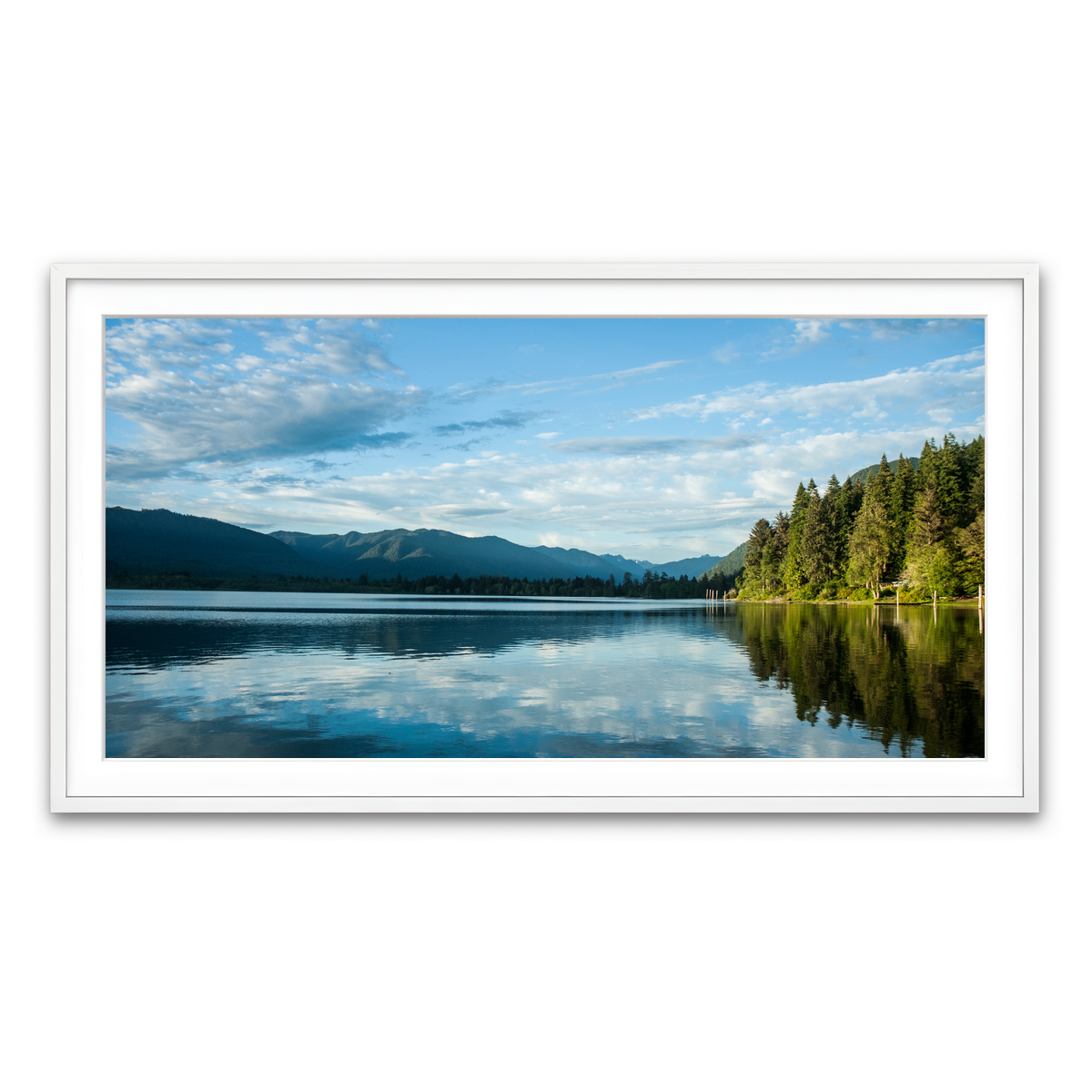 Framed Print 2x1 White