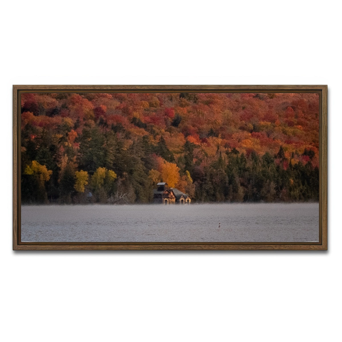 AUTO-MOCKUP WHITE | Lake Solitude | 1 Piece | Walnut Framed Canvas | group=2x1