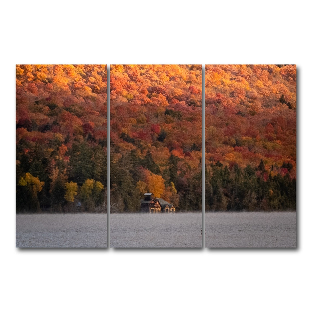 AUTO-MOCKUP WHITE | Lake Solitude | 3 Piece | Gallery Wrap Canvas | group=12x24