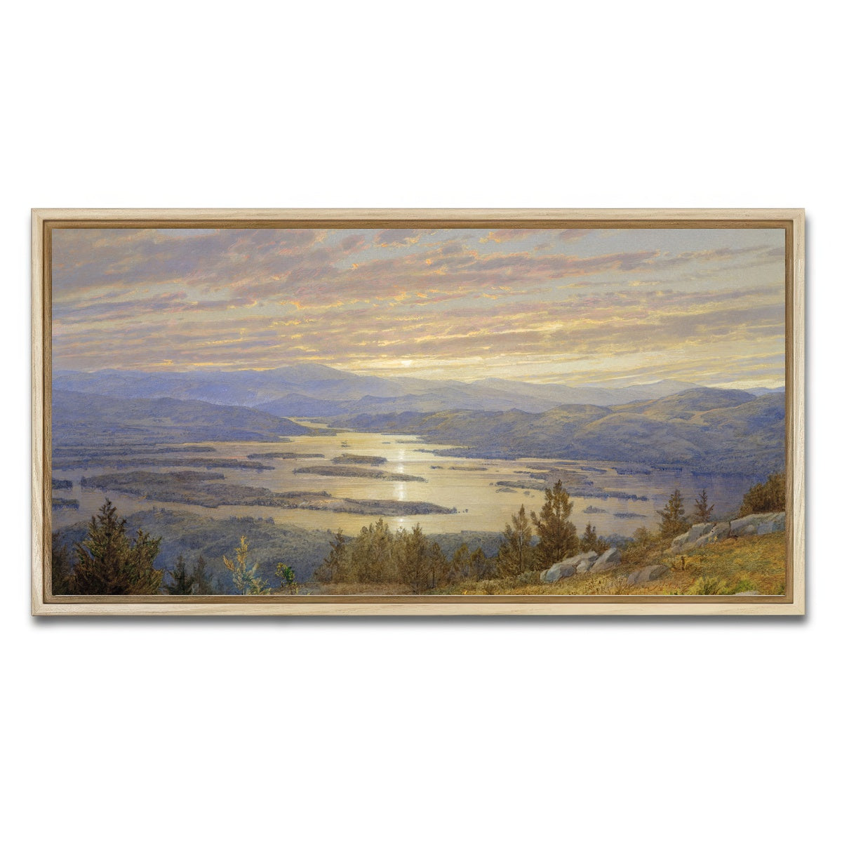 AUTO-MOCKUP WHITE | Lake Squam New Hampshire | 1 Piece | Natural Framed Canvas | group=2x1