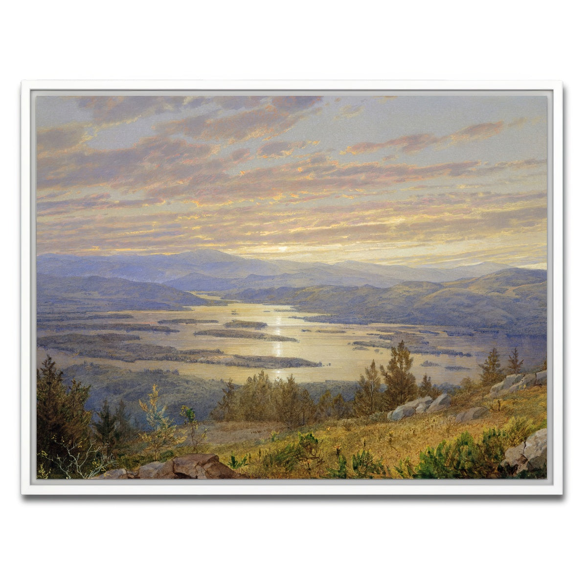 AUTO-MOCKUP WHITE | Lake Squam New Hampshire | 1 Piece | White Framed Canvas | group=4x3