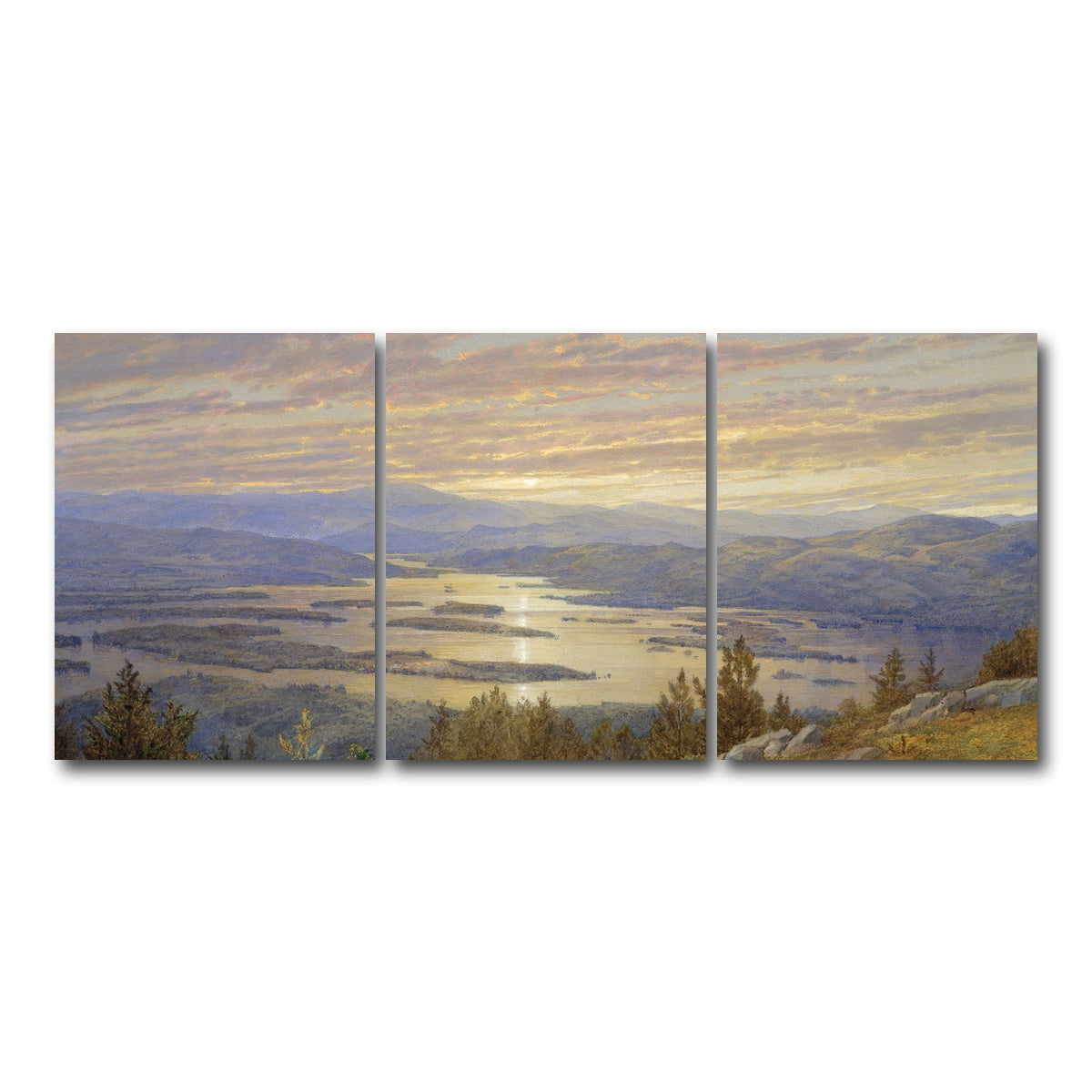 AUTO-MOCKUP WHITE | Lake Squam New Hampshire | 3 Piece | Gallery Wrap Canvas | group=18x24