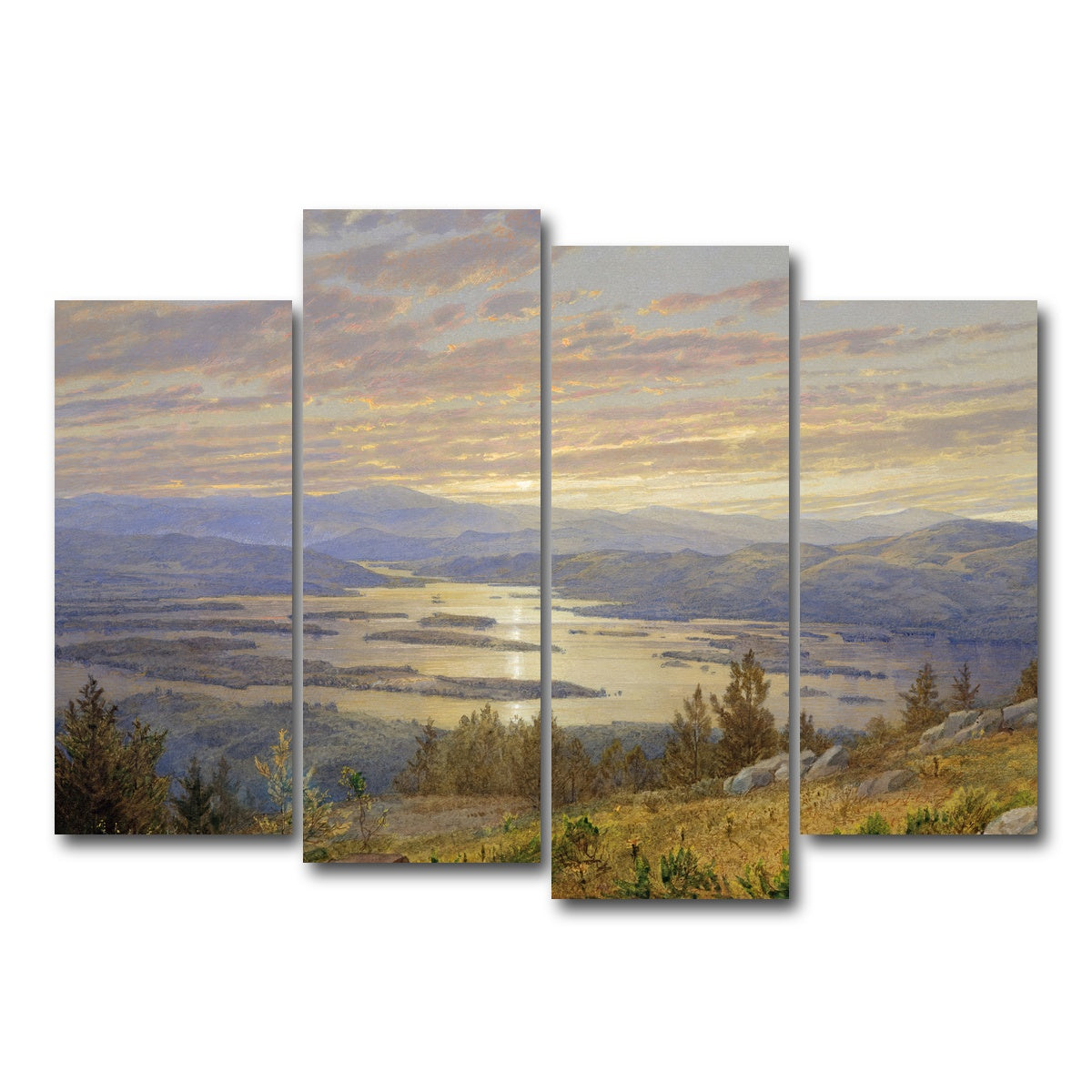 AUTO-MOCKUP WHITE | Lake Squam New Hampshire | 4 Piece | Gallery Wrap Canvas | group=4_normal