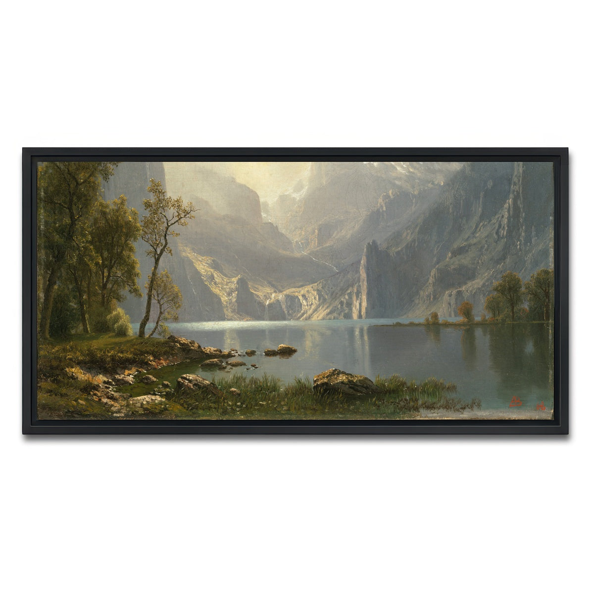 AUTO-MOCKUP WHITE | Lake Tahoe Painting | 1 Piece | Black Framed Canvas | group=2x1