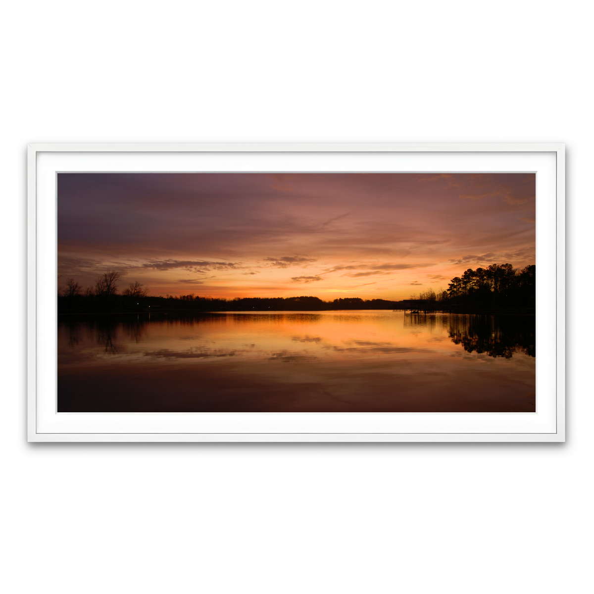 Framed Print 2x1 White