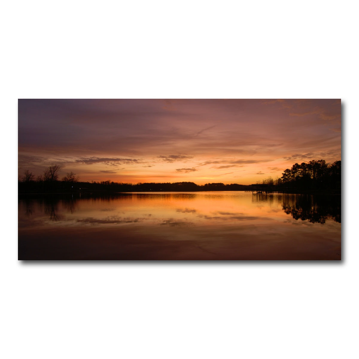 AUTO-MOCKUP WHITE | Lake Weiss Sunrise | 1 Piece | Gallery Wrap Canvas | group=2x1