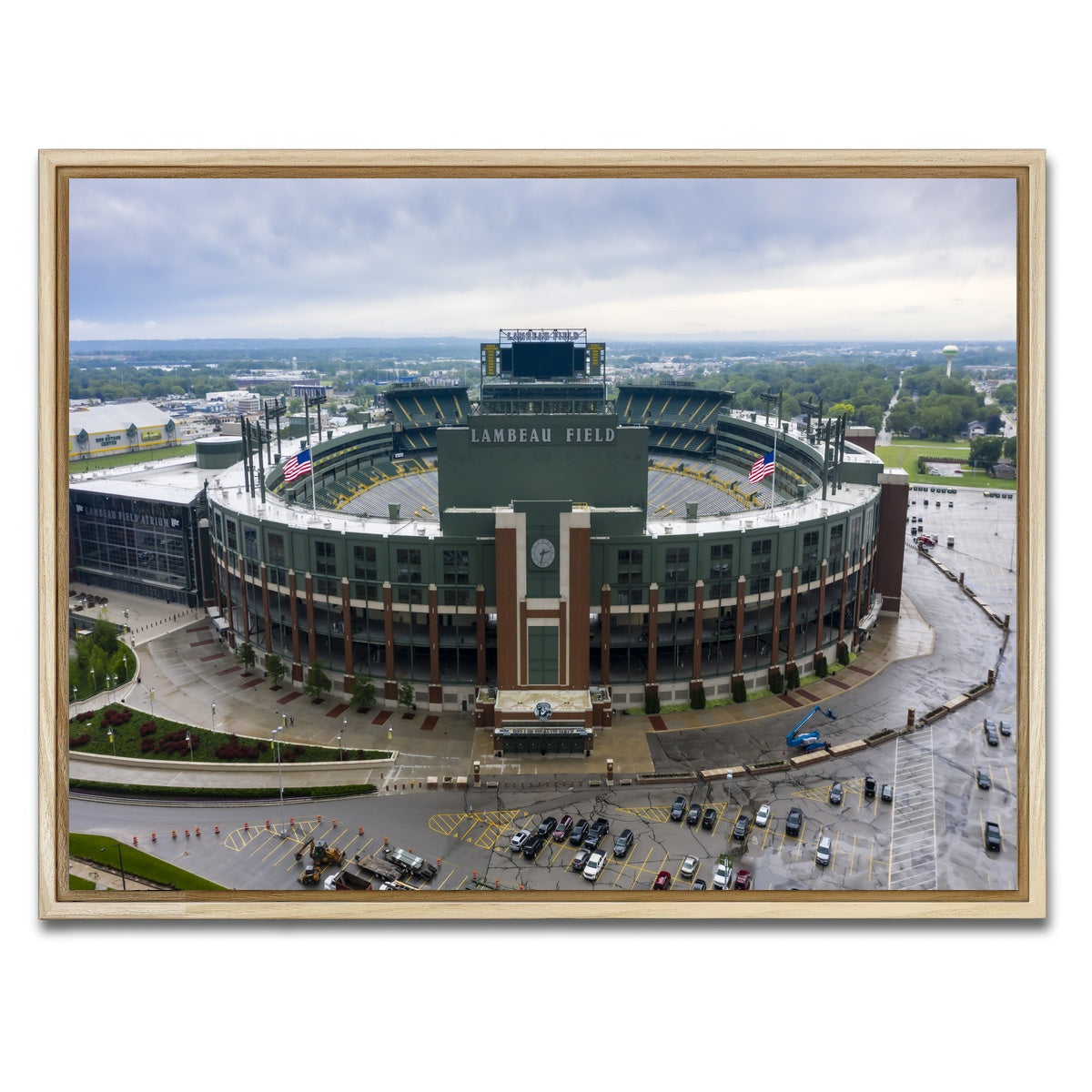 AUTO-MOCKUP WHITE | Lambeau Field | 1 Piece | Natural Framed Canvas | group=4x3
