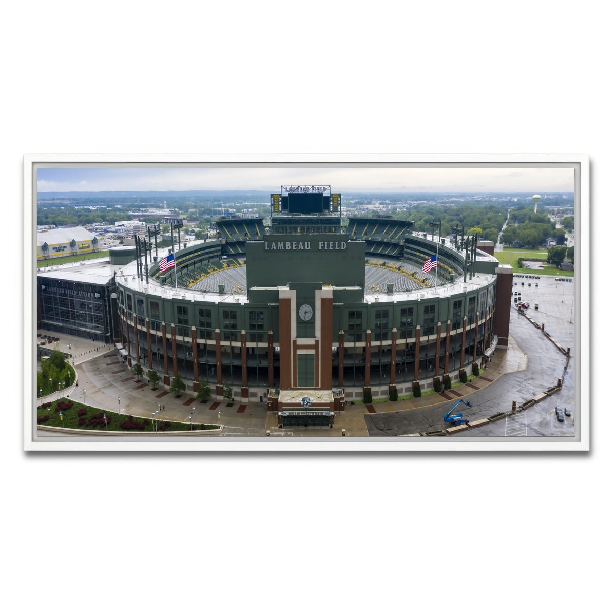 AUTO-MOCKUP WHITE | Lambeau Field | 1 Piece | White Framed Canvas | group=2x1