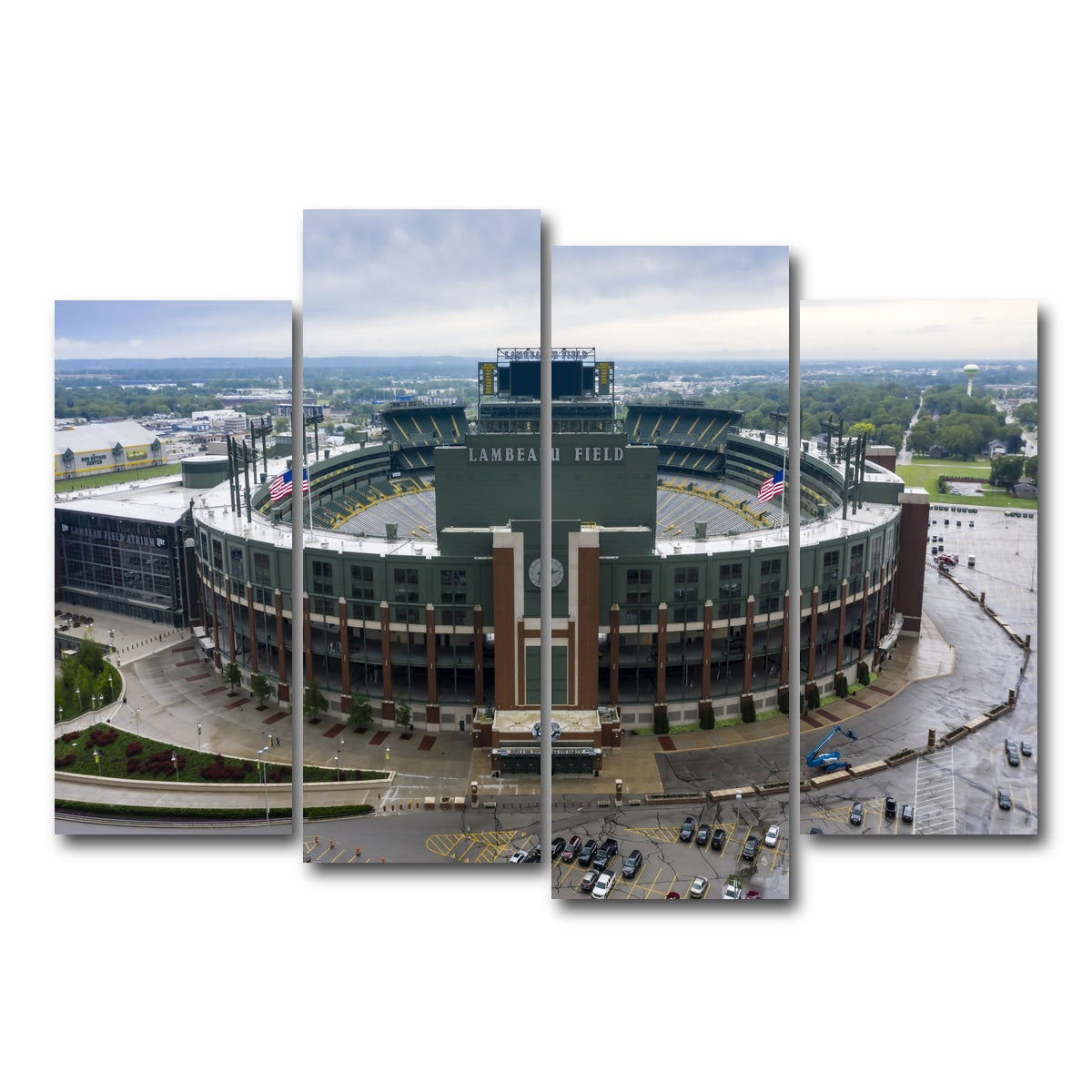 AUTO-MOCKUP WHITE | Lambeau Field | 4 Piece | Gallery Wrap Canvas | group=4_normal