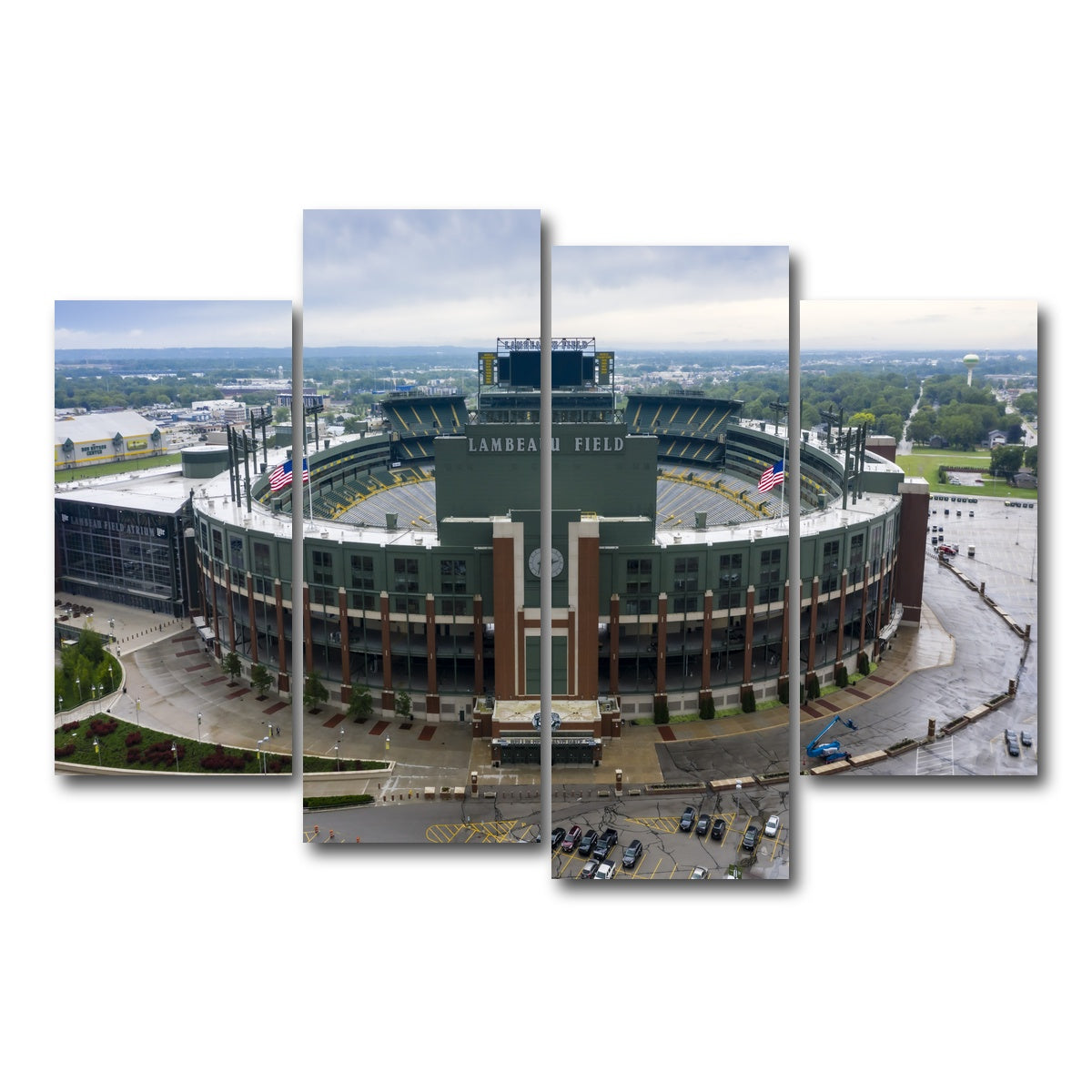 AUTO-MOCKUP WHITE | Lambeau Field | 4 Piece | Gallery Wrap Canvas | group=4_short