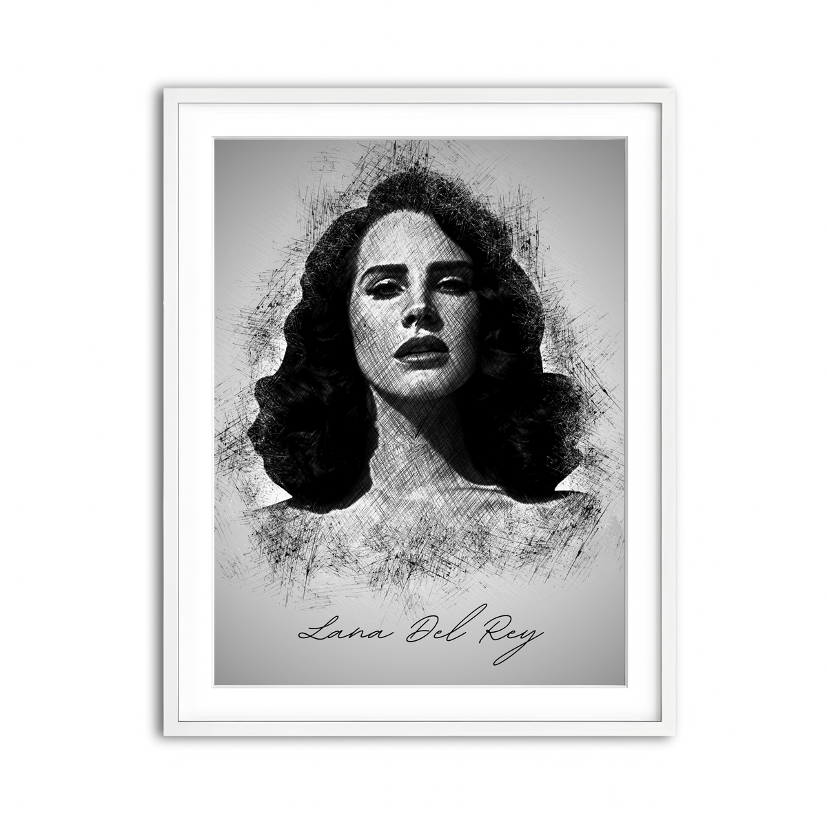 Framed Print 3x4 White