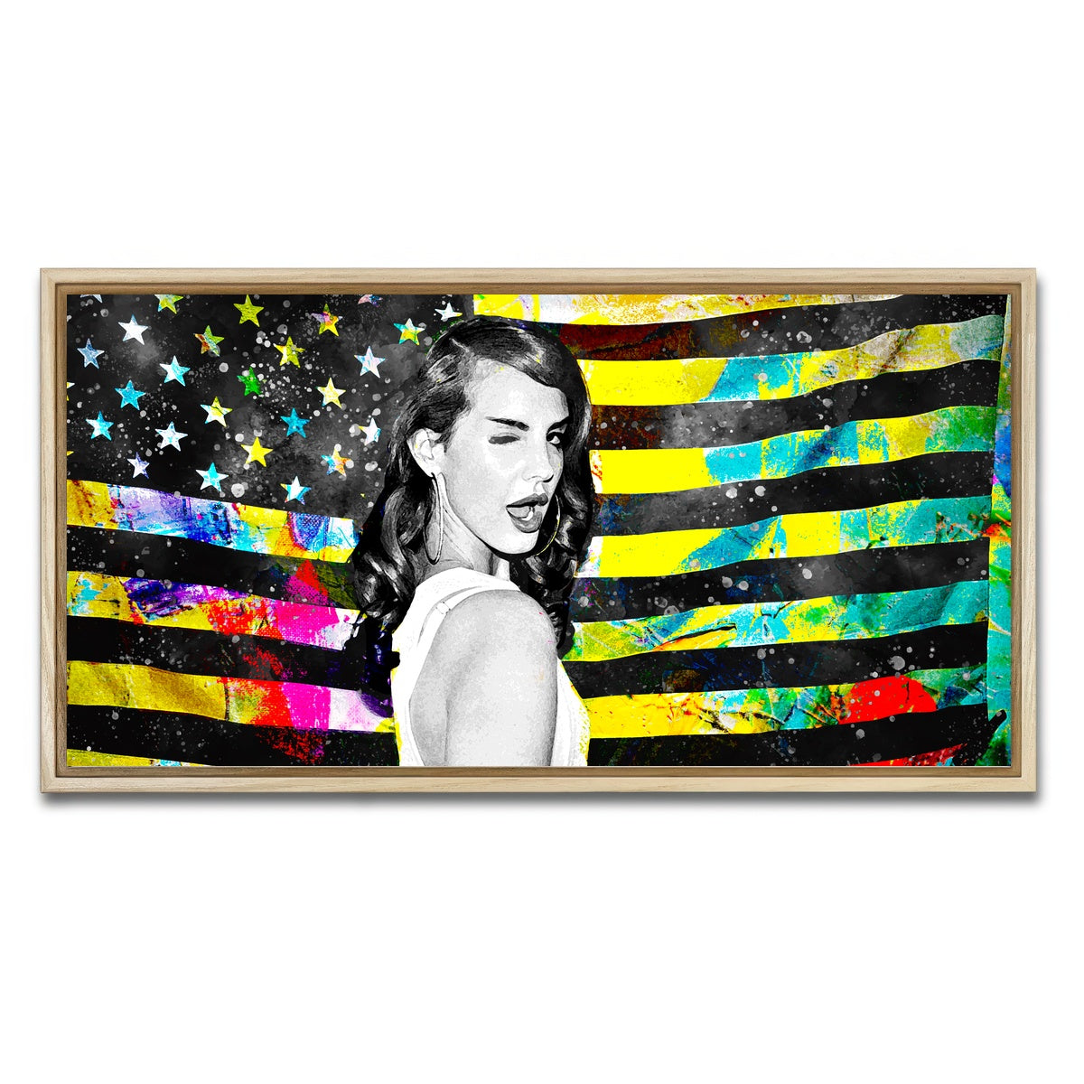 AUTO-MOCKUP WHITE | Lana Del Rey | 1 Piece | Natural Framed Canvas | group=2x1