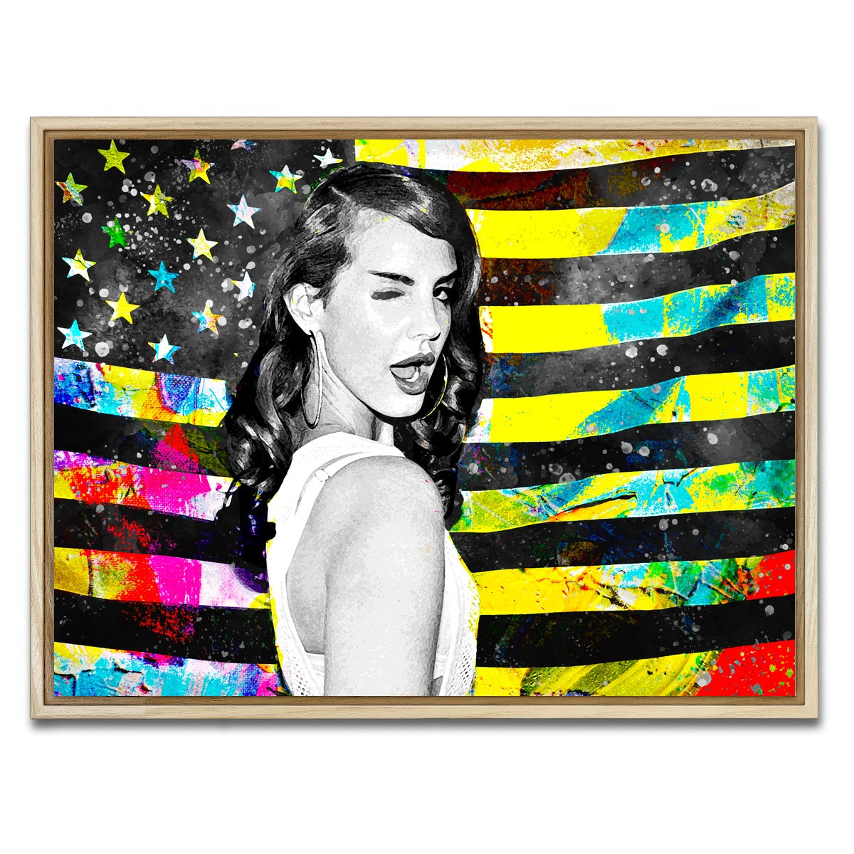 AUTO-MOCKUP WHITE | Lana Del Rey | 1 Piece | Natural Framed Canvas | group=4x3