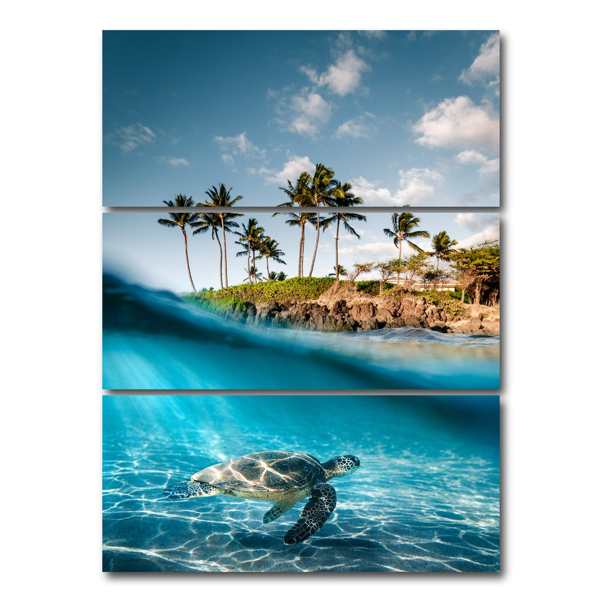 AUTO-MOCKUP WHITE | Land & Sea | 3 Piece | Gallery Wrap Canvas | group=8x18_stacked