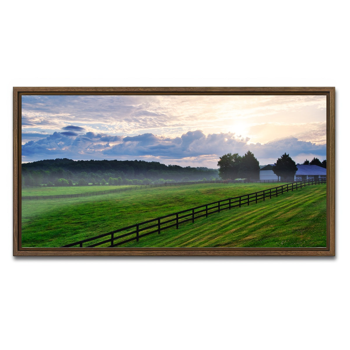 AUTO-MOCKUP WHITE | Landrum South Carolina | 1 Piece | Walnut Framed Canvas | group=2x1