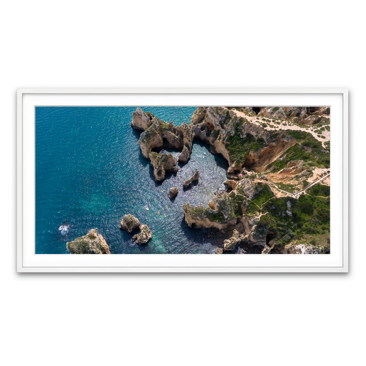 Framed Print 2x1 White