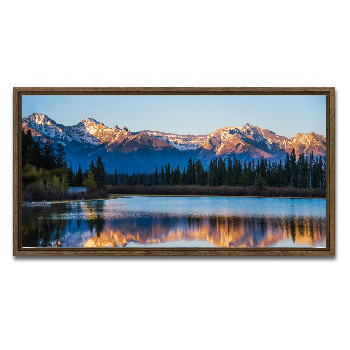 AUTO-MOCKUP WHITE | Last Light | 1 Piece | Walnut Framed Canvas | group=2x1