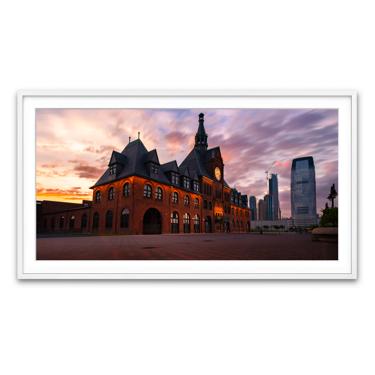 Framed Print 2x1 White