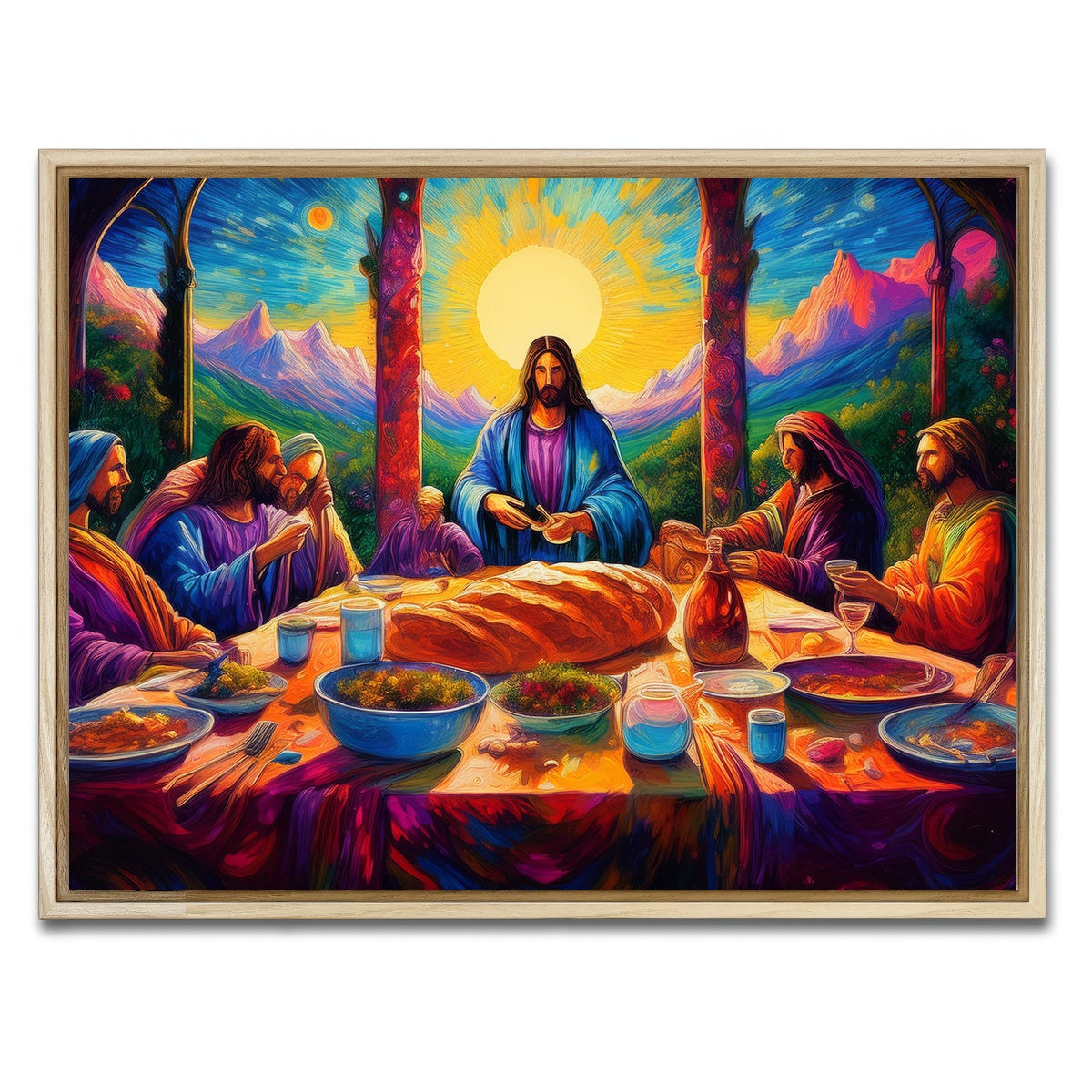 AUTO-MOCKUP WHITE | Last Supper | 1 Piece | Natural Framed Canvas | group=4x3