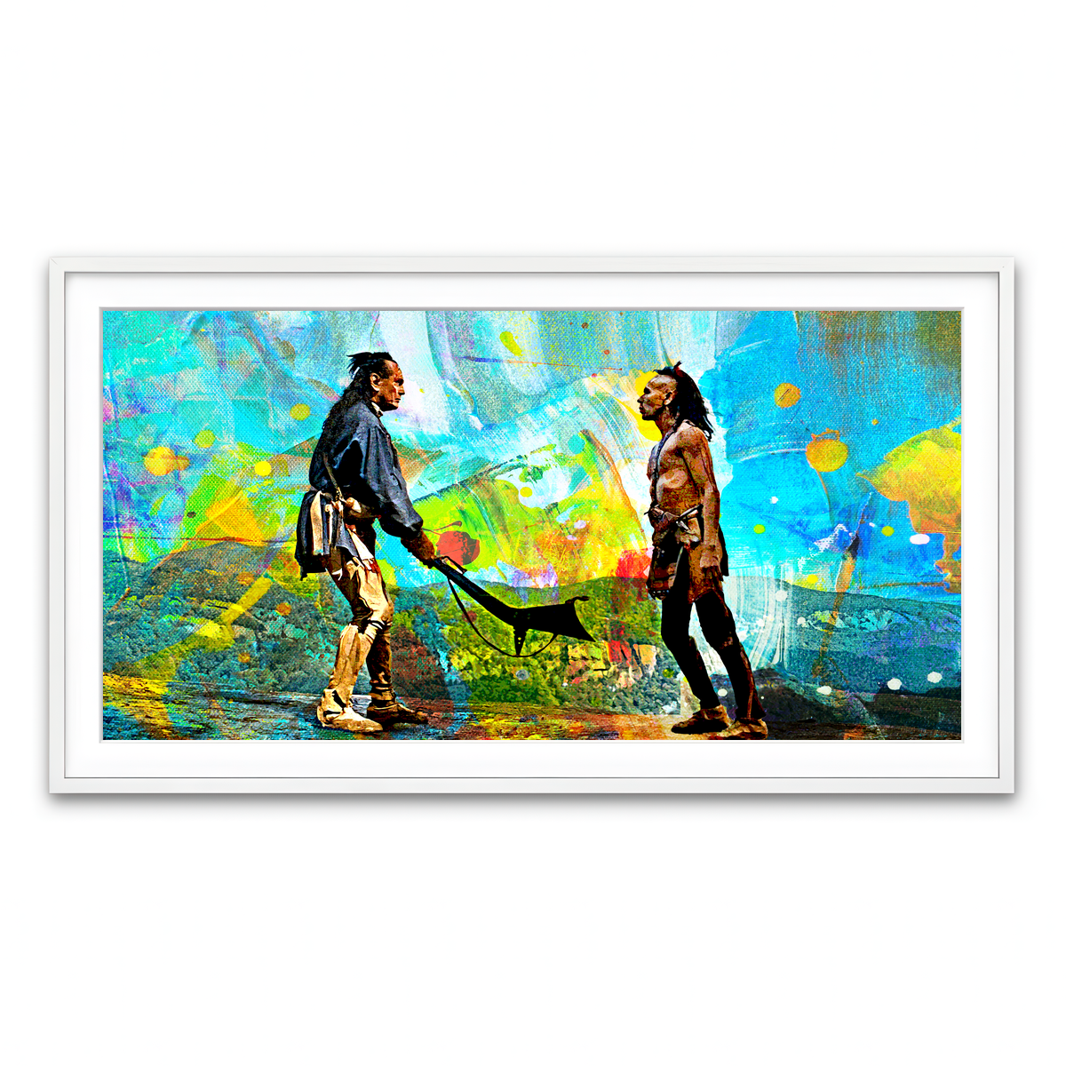 Framed Print 2x1 White