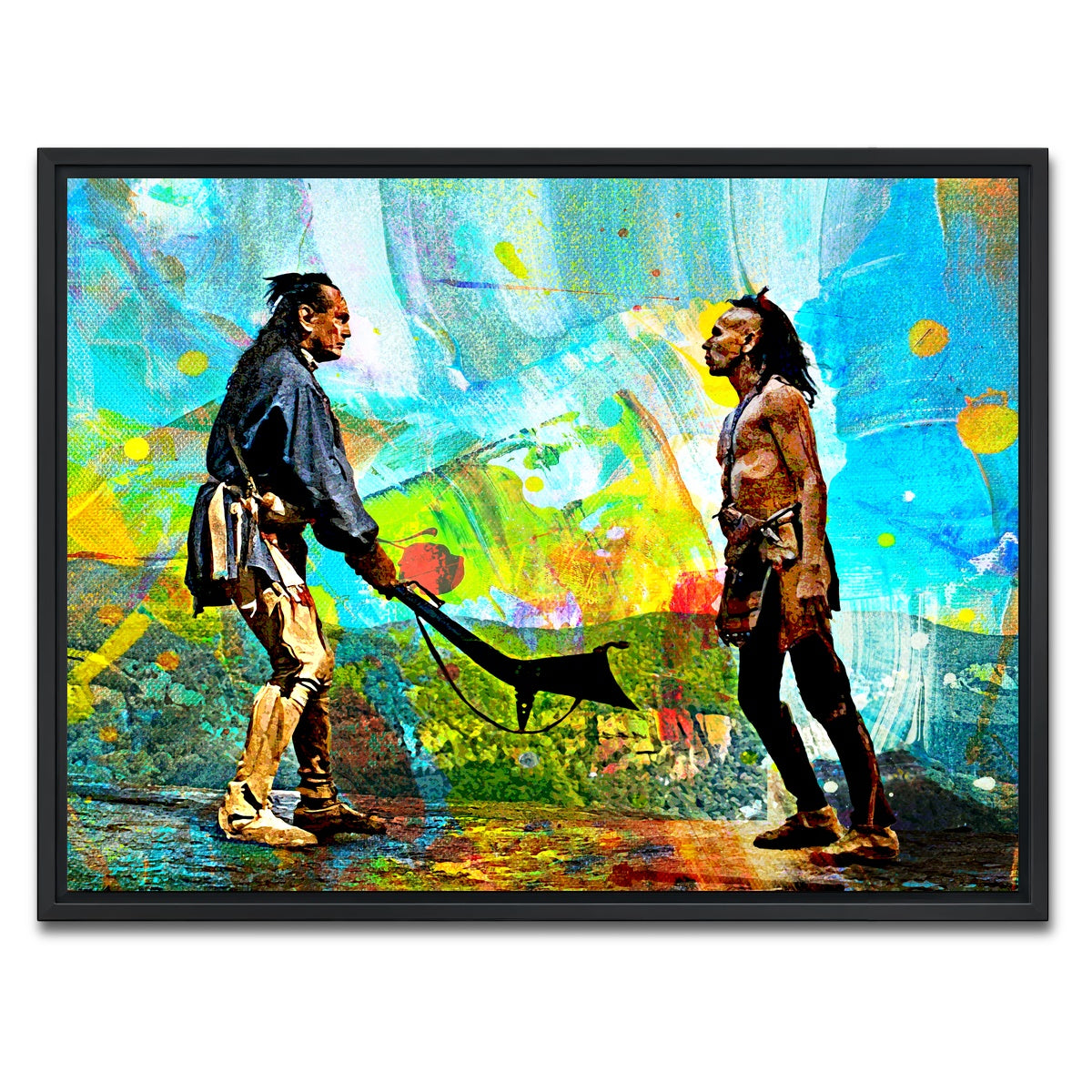 AUTO-MOCKUP WHITE | Last of the Mohicans Brushed | 1 Piece | Black Framed Canvas | group=4x3