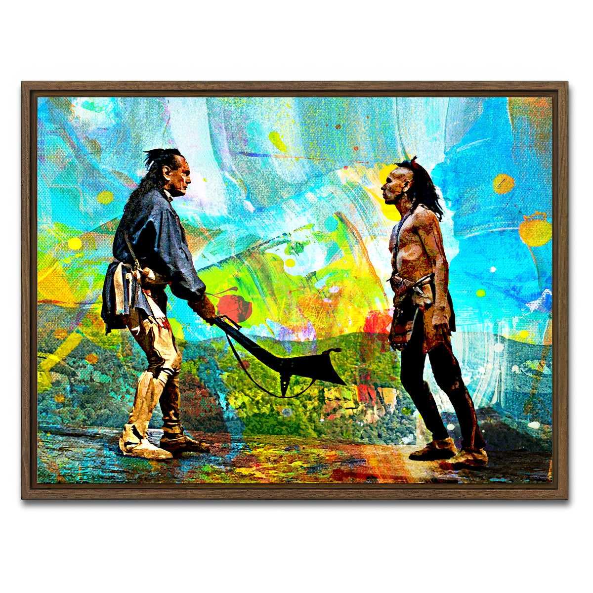 AUTO-MOCKUP WHITE | Last of the Mohicans Brushed | 1 Piece | Walnut Framed Canvas | group=4x3