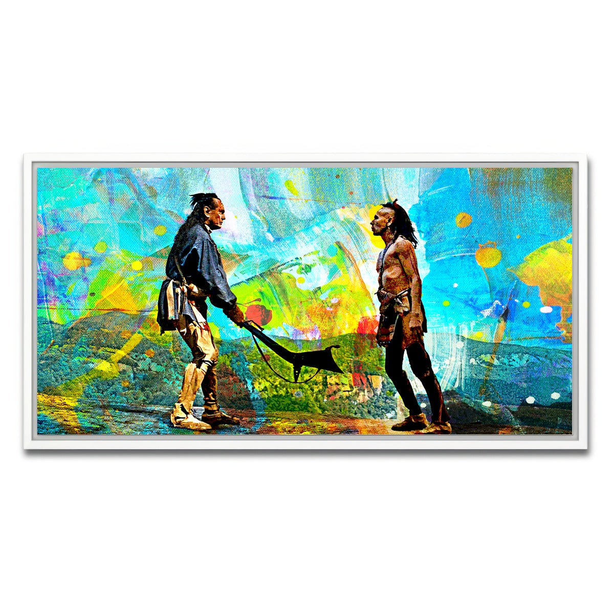 AUTO-MOCKUP WHITE | Last of the Mohicans Brushed | 1 Piece | White Framed Canvas | group=2x1