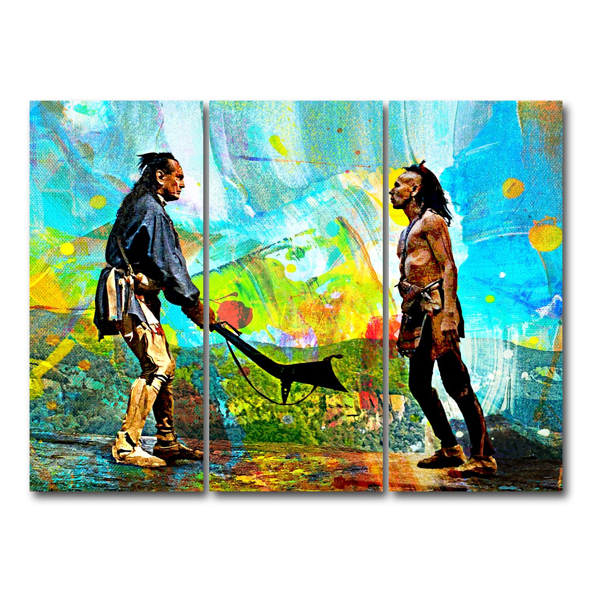 AUTO-MOCKUP WHITE | Last of the Mohicans Brushed | 3 Piece | Gallery Wrap Canvas | group=8x18