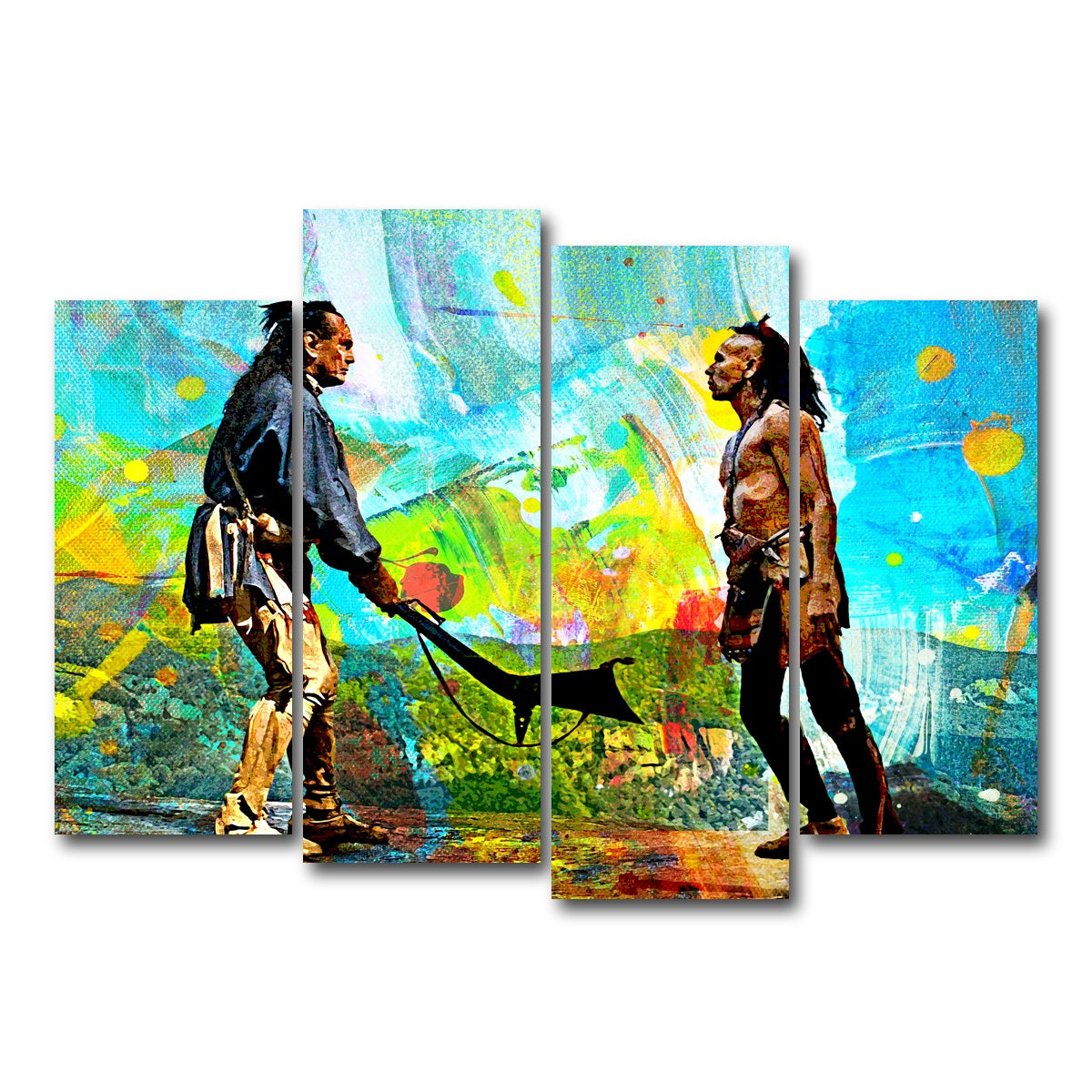 AUTO-MOCKUP WHITE | Last of the Mohicans Brushed | 4 Piece | Gallery Wrap Canvas | group=4_normal