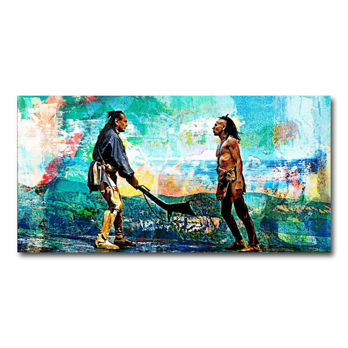 AUTO-MOCKUP WHITE | Last of the Mohicans Vintage Blues | 1 Piece | Gallery Wrap Canvas | group=2x1