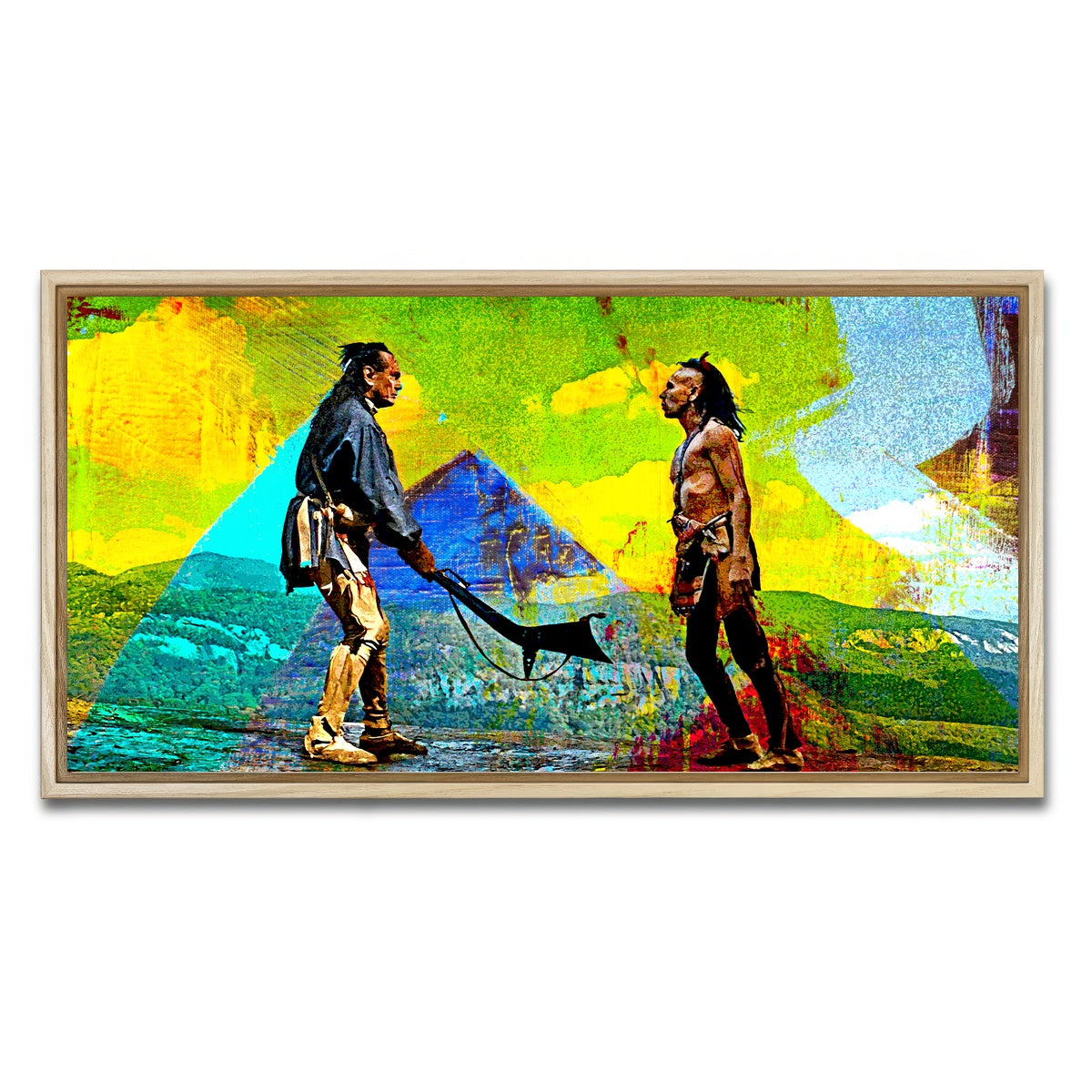 AUTO-MOCKUP WHITE | Last of the Mohicans Yellow Blend | 1 Piece | Natural Framed Canvas | group=2x1