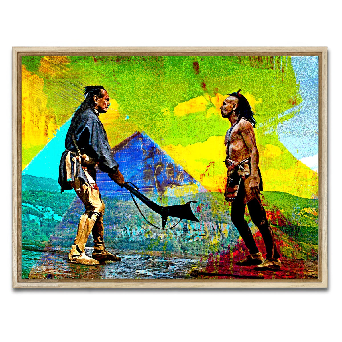 AUTO-MOCKUP WHITE | Last of the Mohicans Yellow Blend | 1 Piece | Natural Framed Canvas | group=4x3