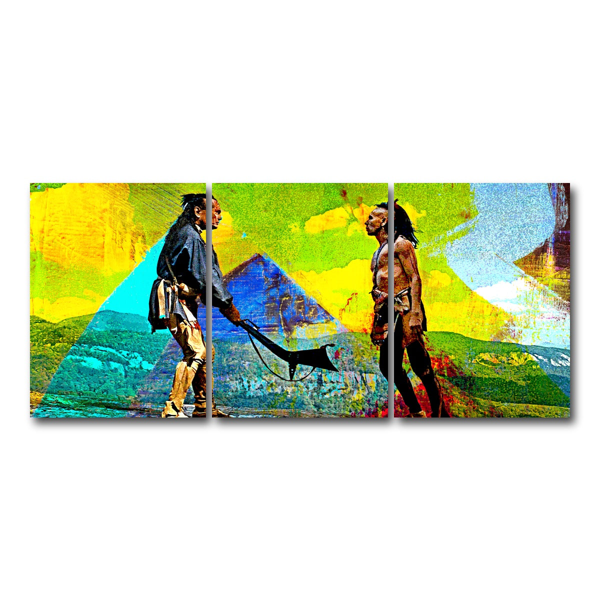 AUTO-MOCKUP WHITE | Last of the Mohicans Yellow Blend | 3 Piece | Gallery Wrap Canvas | group=18x24