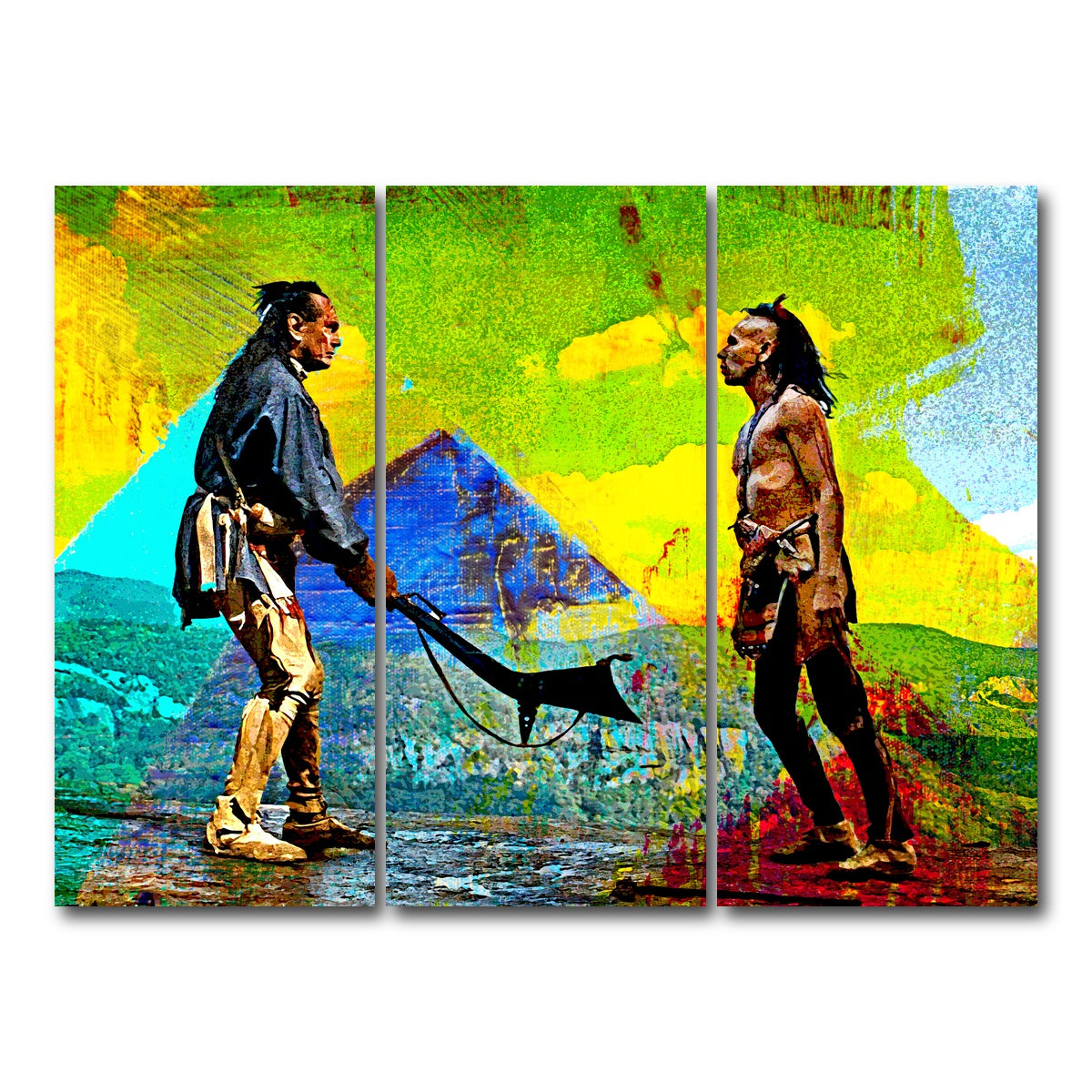 AUTO-MOCKUP WHITE | Last of the Mohicans Yellow Blend | 3 Piece | Gallery Wrap Canvas | group=8x18