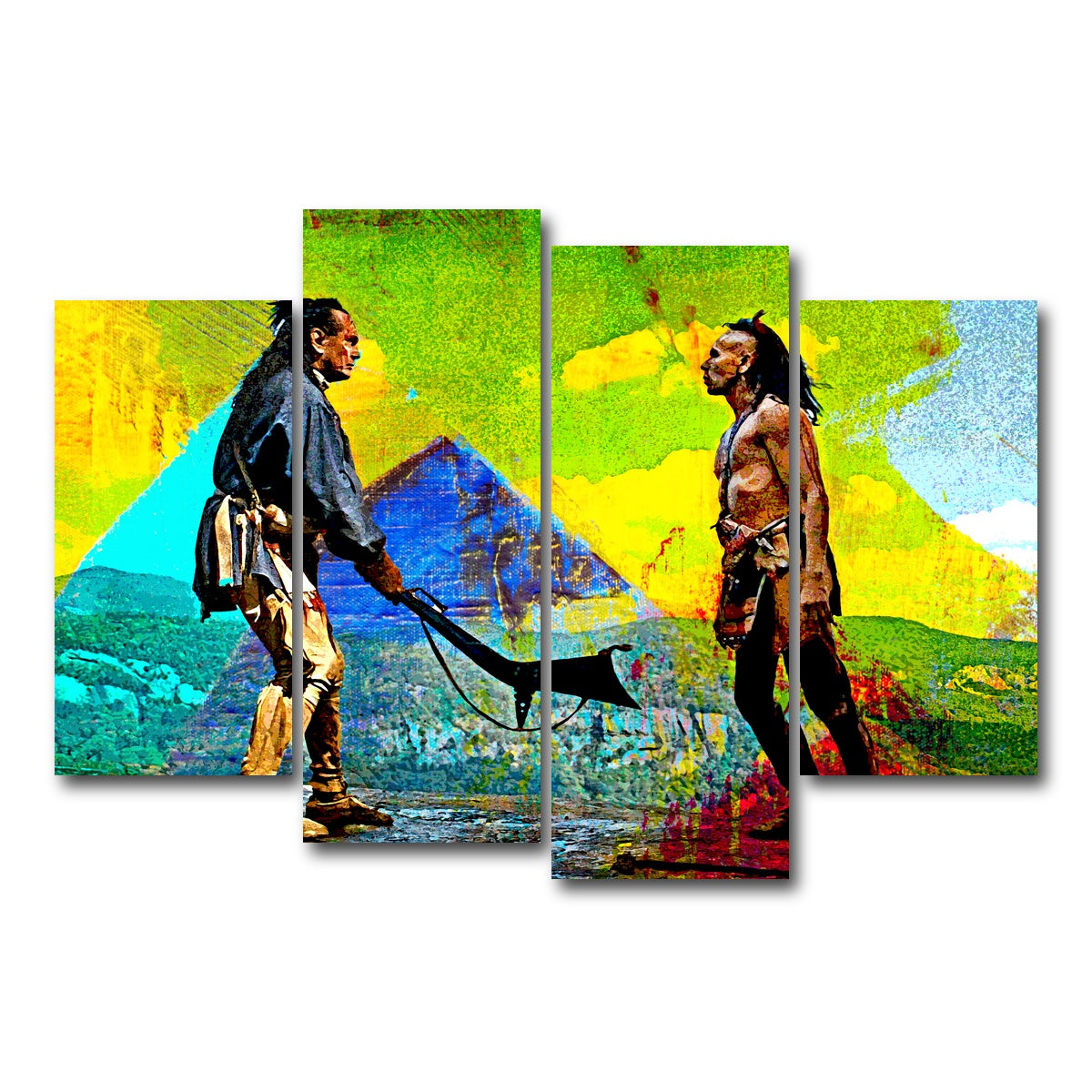 AUTO-MOCKUP WHITE | Last of the Mohicans Yellow Blend | 4 Piece | Gallery Wrap Canvas | group=4_short