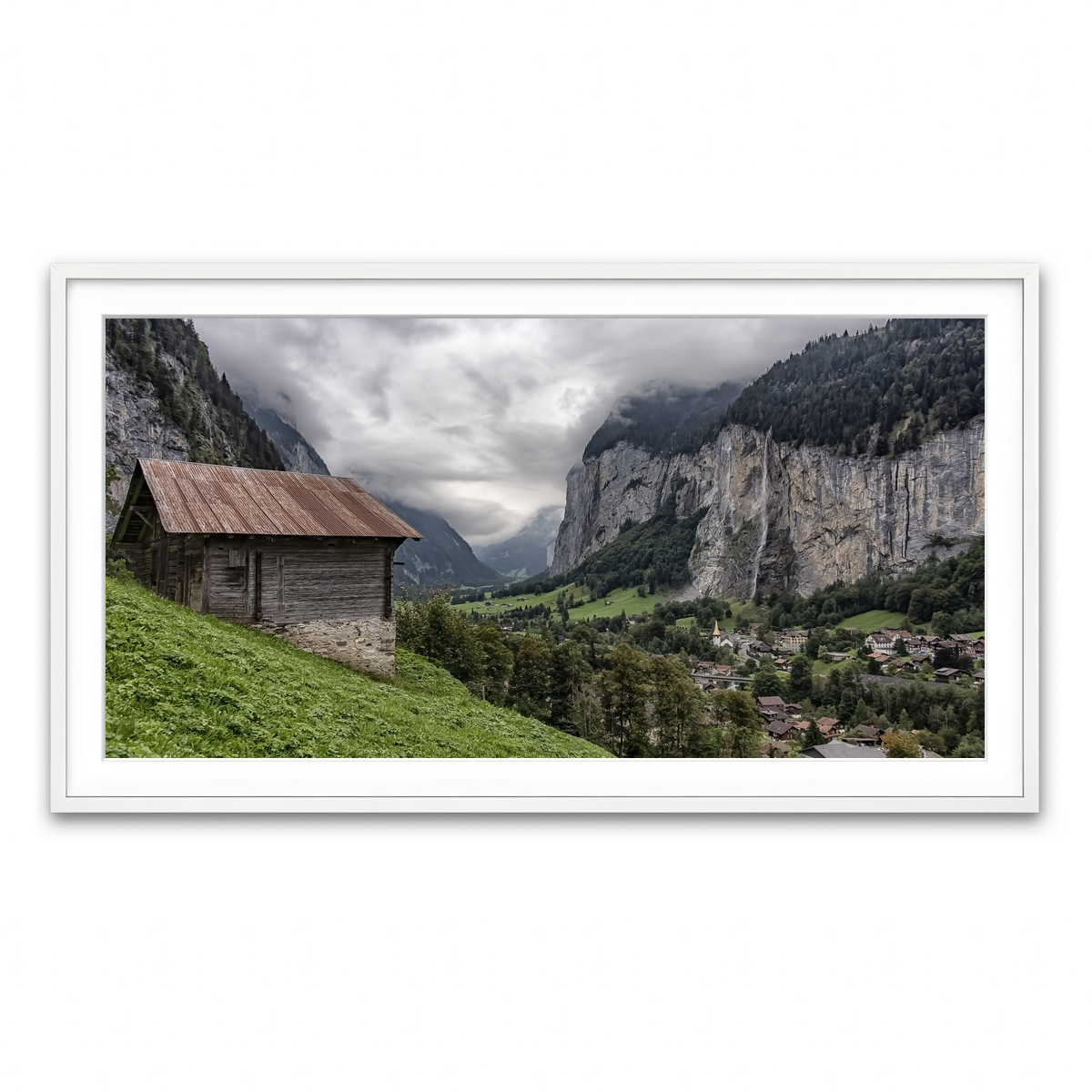 Framed Print 2x1 White