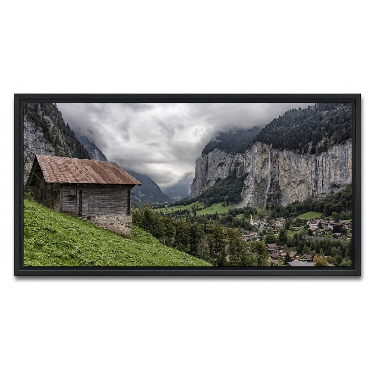 AUTO-MOCKUP WHITE | Lauterbrunnen | 1 Piece | Black Framed Canvas | group=2x1