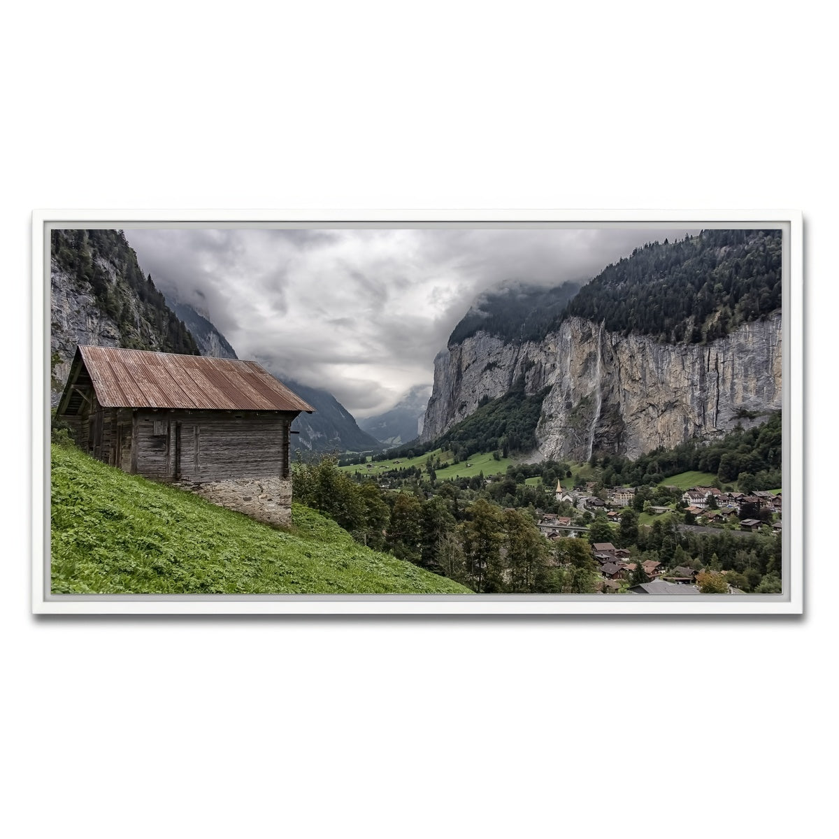 AUTO-MOCKUP WHITE | Lauterbrunnen | 1 Piece | White Framed Canvas | group=2x1