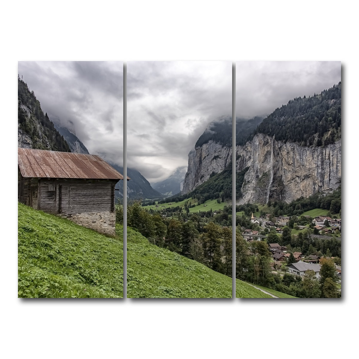 AUTO-MOCKUP WHITE | Lauterbrunnen | 3 Piece | Gallery Wrap Canvas | group=8x18