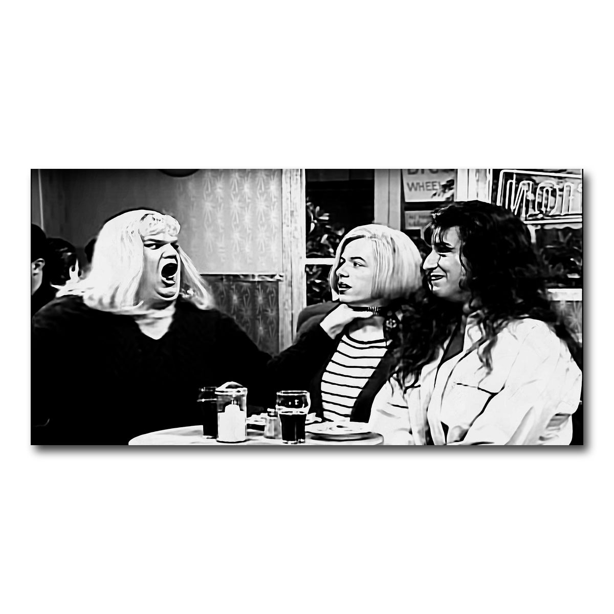 AUTO-MOCKUP WHITE | Lay Off Me I'm Starving Grayscale | 1 Piece | Gallery Wrap Canvas | group=2x1