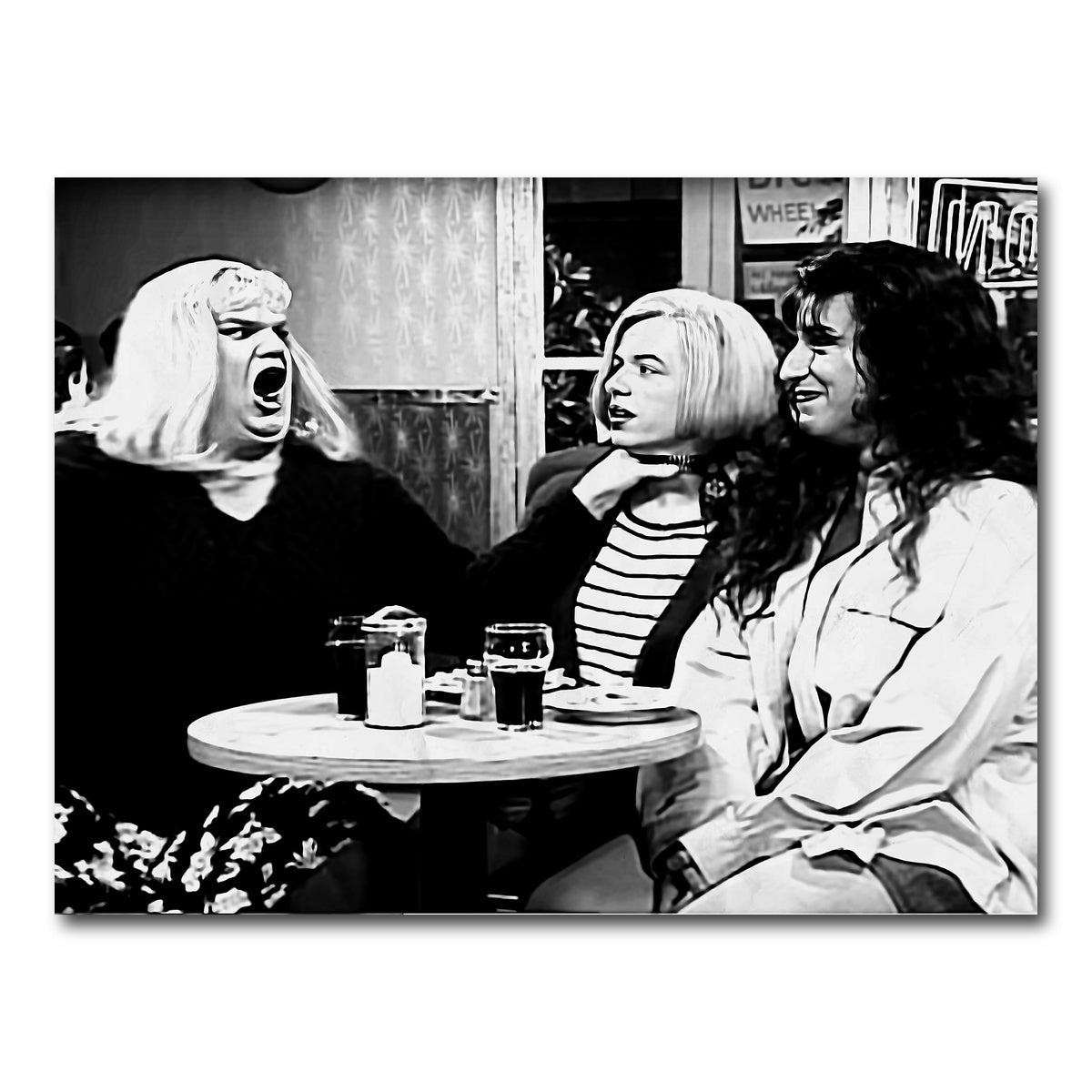 AUTO-MOCKUP WHITE | Lay Off Me I'm Starving Grayscale | 1 Piece | Gallery Wrap Canvas | group=4x3